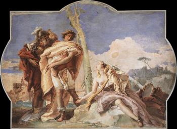 Giovanni Battista Tiepolo : Villa Valmarana Rinaldo Abandoning Armida